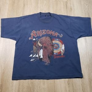 Vintage 90s Arizona bison nature single stitch tee